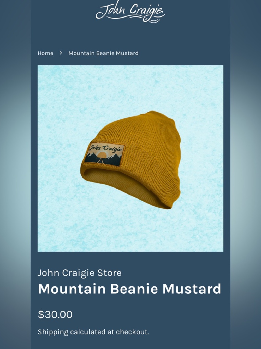 Mountain Beanie - Mustard